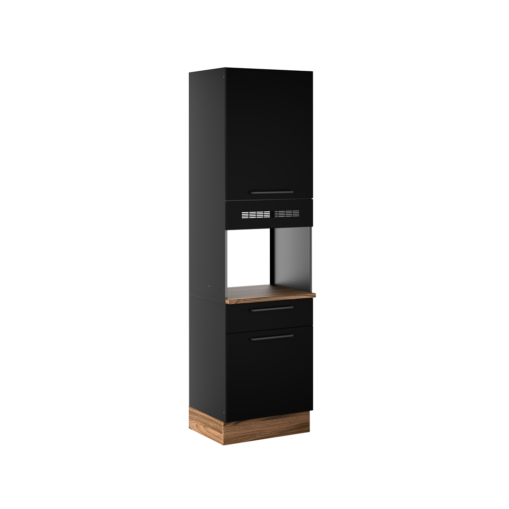 KITCHEN EXCLUSIVE GROCERY 2 DRS + 1 DRW + OVEN NICHE BLACK 