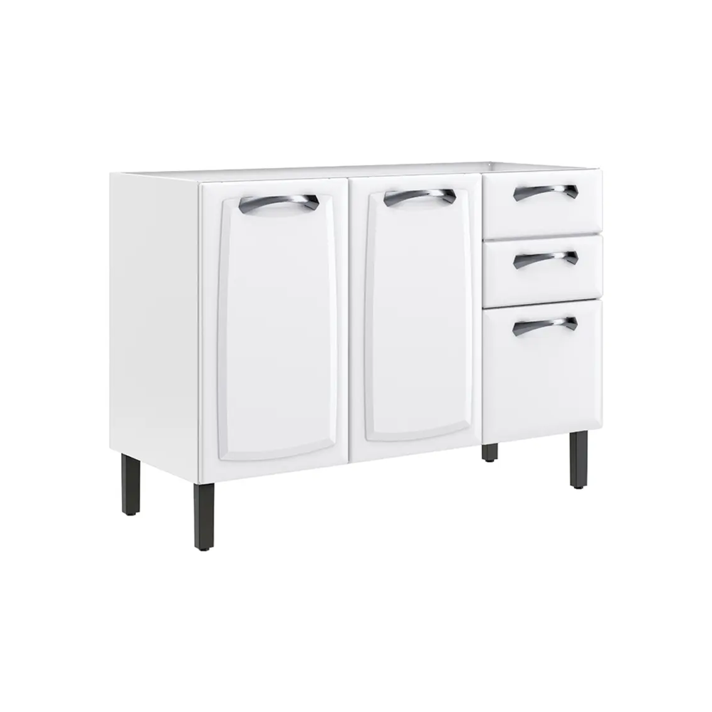KITCHEN NEW PREMIUM BASE UNIT 3 DRS + 2 DRWS WITHOUT TOP WHITE 