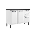 KITCHEN NEW PREMIUM BASE UNIT 3 DRS + 2 DRWS WITH TOP WHITE 