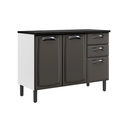 KITCHEN NEW PREMIUM BASE UNIT 3 DRS + 2 DRWS WITH TOP GRAPHITE 