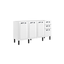 KITCHEN NEW PREMIUM BASE UNIT 4 DRS 2 DRWS WITHOUT TOP WHITE 