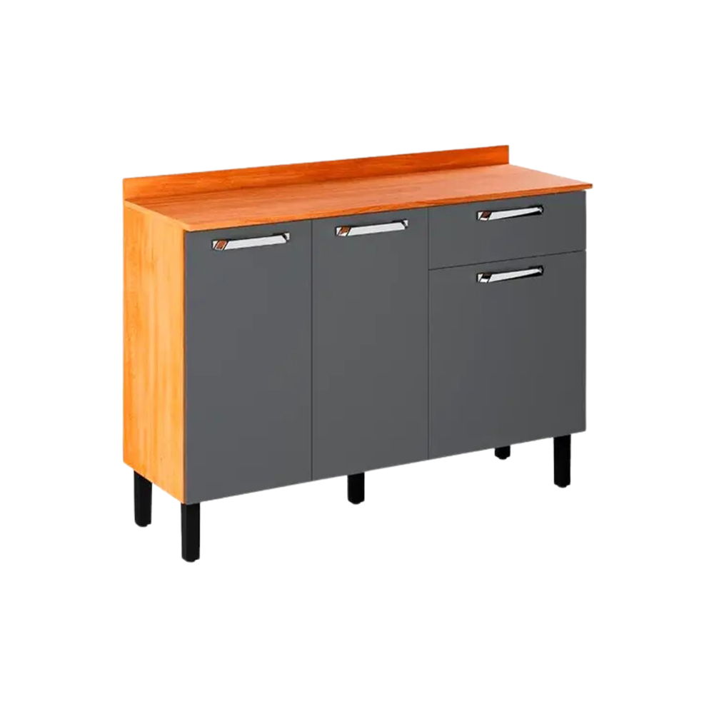 KITCHEN VEGAS BASE UNIT 3 DRS 1 DRW CINNAMON / GRAPHITE 