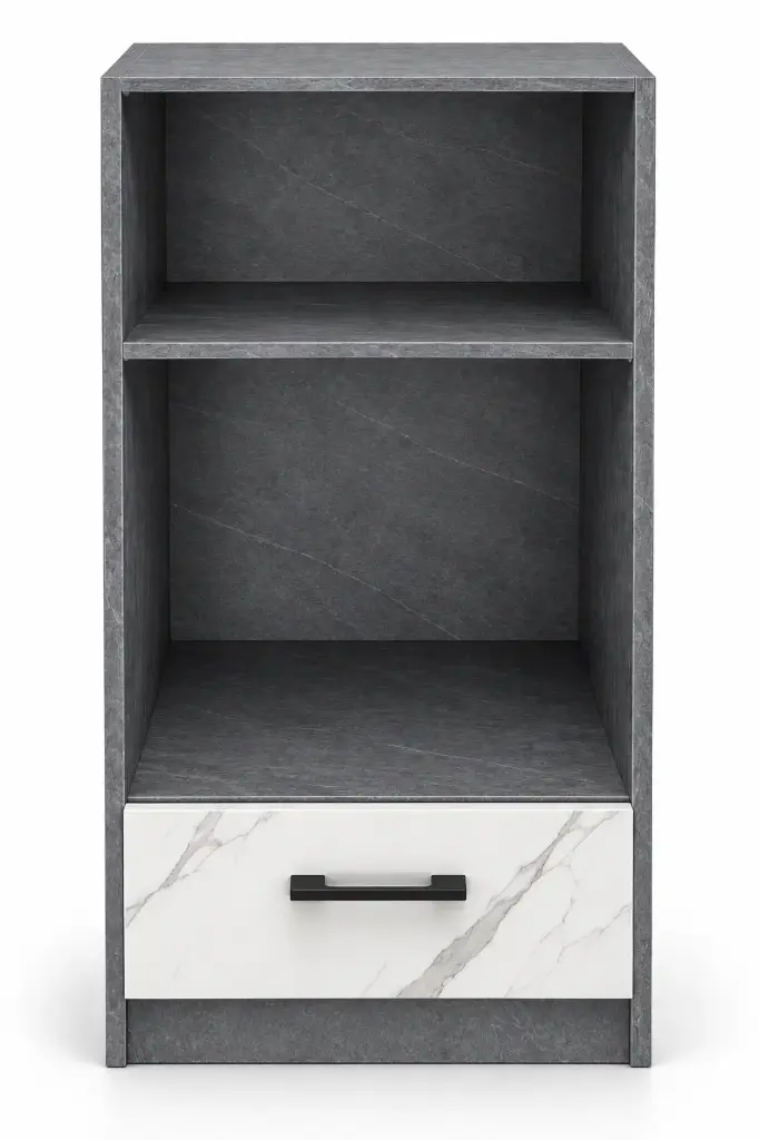 KITCHEN MINI TOWER NAOMI  GREY STONE AND MARBLE WHITE 