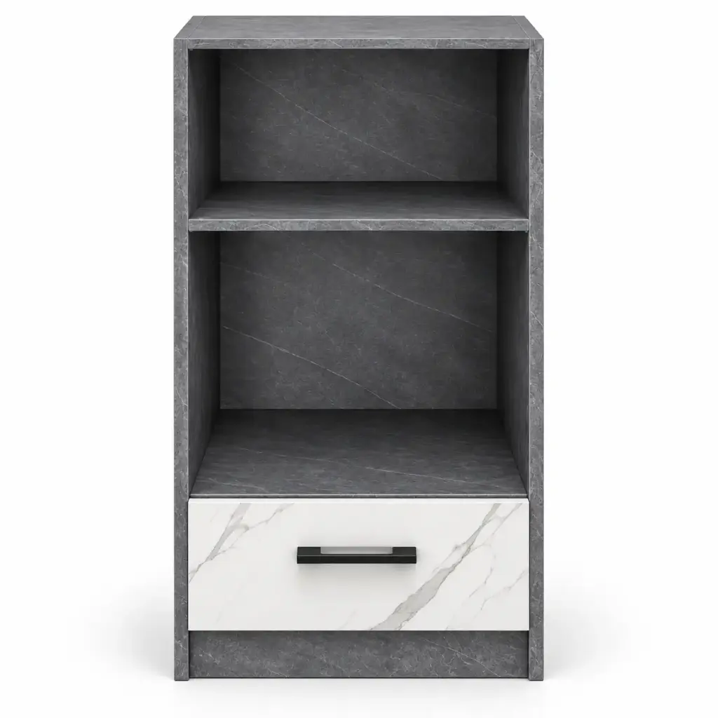 KITCHEN MINI TOWER NAOMI  GREY STONE AND MARBLE WHITE 