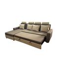 SOFA BED DELFINO II L SHAPE REF SEC60  MECHANISM+4 CUSHIONS DESIGN REF COSMOS 1 DESIGN HQ309-31 MARRON CHOCO 
