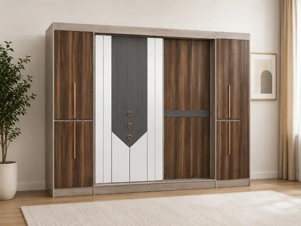 ARMOIRE NOVA 6 DRS DARK GREY 260 X 220  