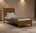BED QUALITY II 3'0 0.90 X 1.90 HAZELNUT 