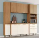 KITCHEN MARTINHA REF B126-127 (3PC) COMPACT KITCHEN NATURE / OFF WHITE 
