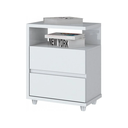 [30853] TABLE DE NUIT CAMPECHE (DIY) REF D07-10 2 TIRS WHITE