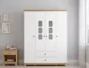 ARMOIRE ACONCHEGO REF I129-190 4PTS WHITE/JEQUITIBA HP