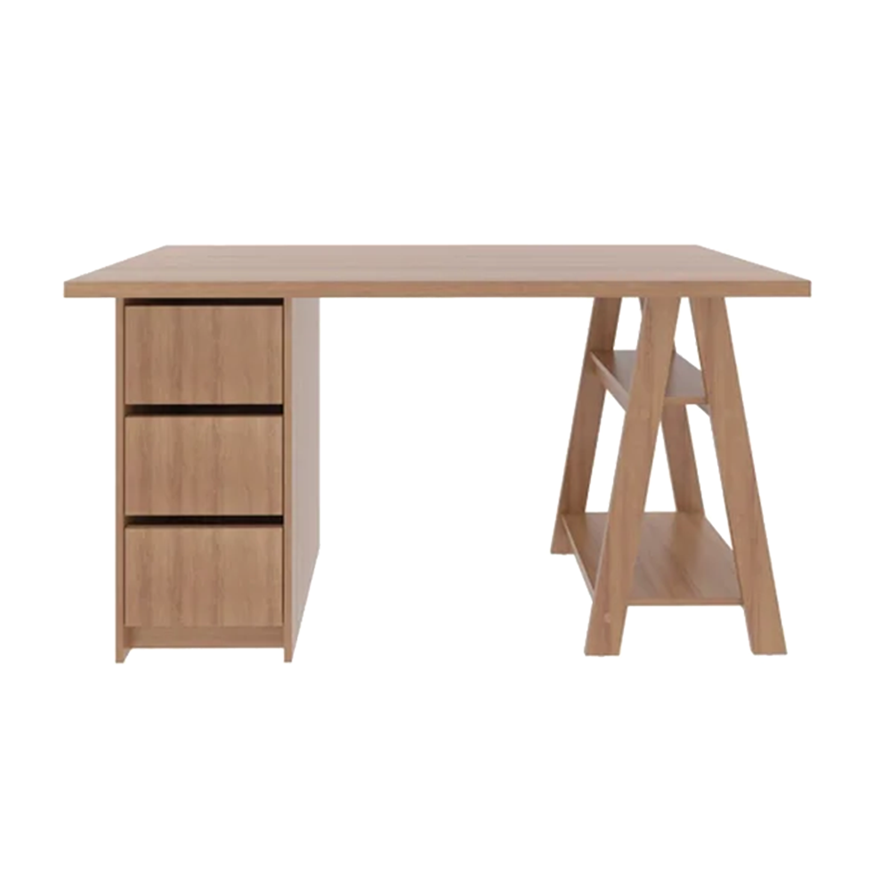 OFFICE TABLE DIVINO REF ME4184 3TIRS ALMOND