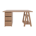 OFFICE TABLE DIVINO REF ME4184 3TIRS ALMOND