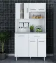 KITCHEN SET LUZIANIA REF CS1015 4PTS / 2 FLAPS / 1 TIR WHITE