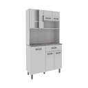 KITCHEN SET LUZIANIA REF CS1015 4PTS / 2 FLAPS / 1 TIR WHITE