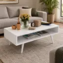 COFFEE TABLE OLINDA II REF MC2230 RECTANGLE WHITE 