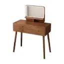 VANITY TABLE SALOME 3 DRWS WITH LED LIGHT + MIRROR BROWN