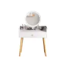 VANITY TABLE BLYTHE 1 DRW + MIRROR WHITE WITH LED LIGHT