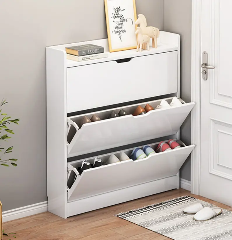 SHOE CABINET 3 SHELVES CASTELL WHITE