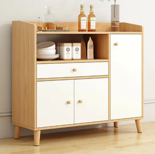 SIDEBOARD SEDONA 3PTS / 1TIR PASTORAL OAK / WHITE