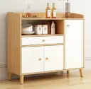 SIDEBOARD SEDONA 3PTS / 1TIR PASTORAL OAK / WHITE