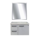 DRESSER 1 DR 2DRWS ROMA STEEL + CULTURED MARBLE WHITE WASH BASIN WHITE