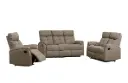 SOFA READFORD REF 8352# SET 321 RECLINER LIGHT BROWN FAB REF XT-4