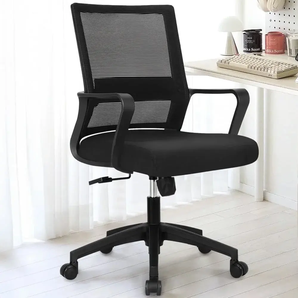 OFFICE CHAIR EMMA - M (2 IN 1) MEDIUM BACK MESH BLACK 