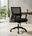 OFFICE CHAIR EMMA - M (2 IN 1) MEDIUM BACK MESH BLACK 