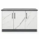 KITCHEN NAOMI (30506) BASE CABINET 3PTS-1400W-WITH DOOR GREY/WHITE 