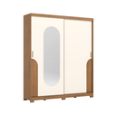 ARMOIRE TALLES REF D335-127 2PTS SLIDING 1 MIRROR NATURE / OFF WHITE