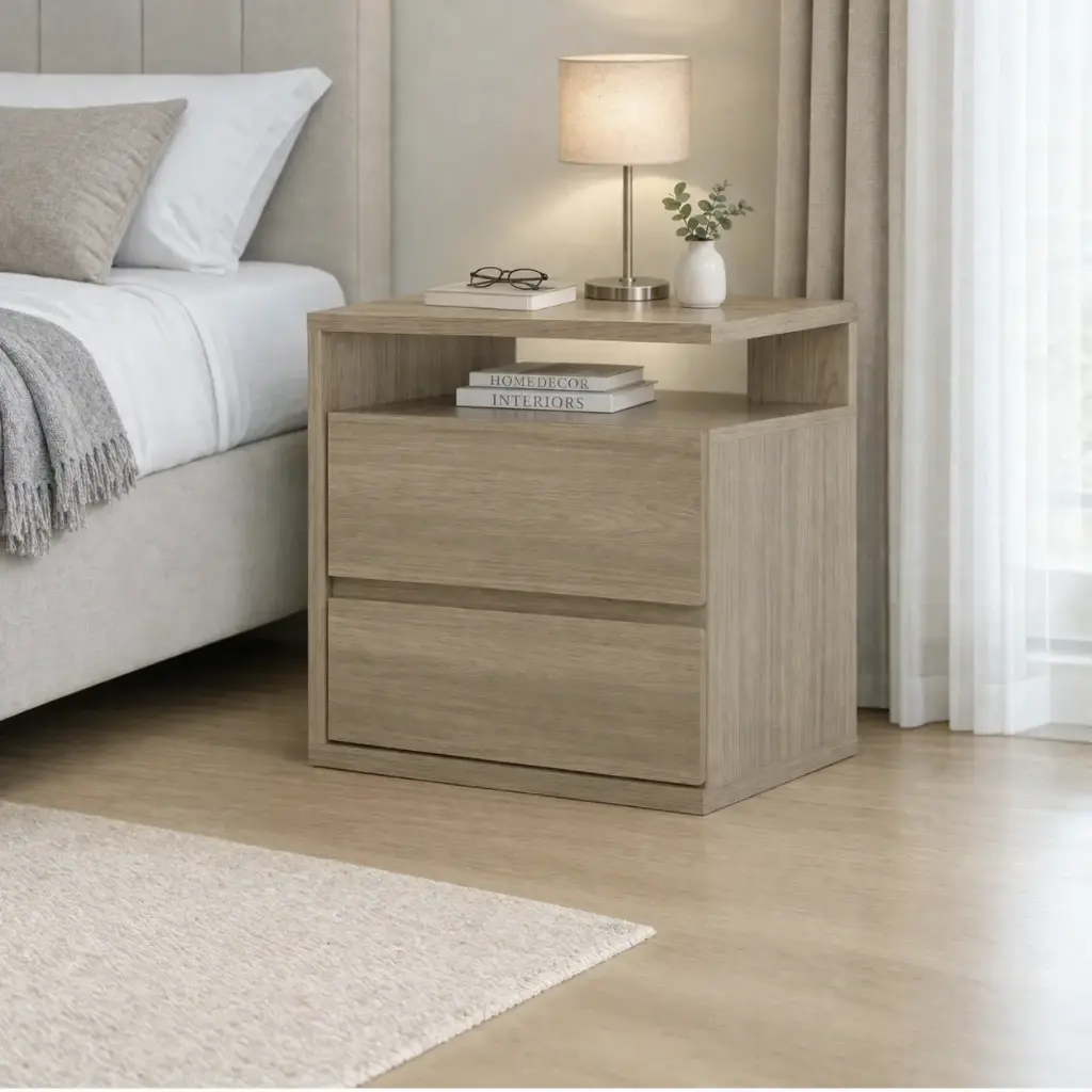 TABLE DE NUIT NAZARIO REF 12-94 2 TIRS RUSTICO 