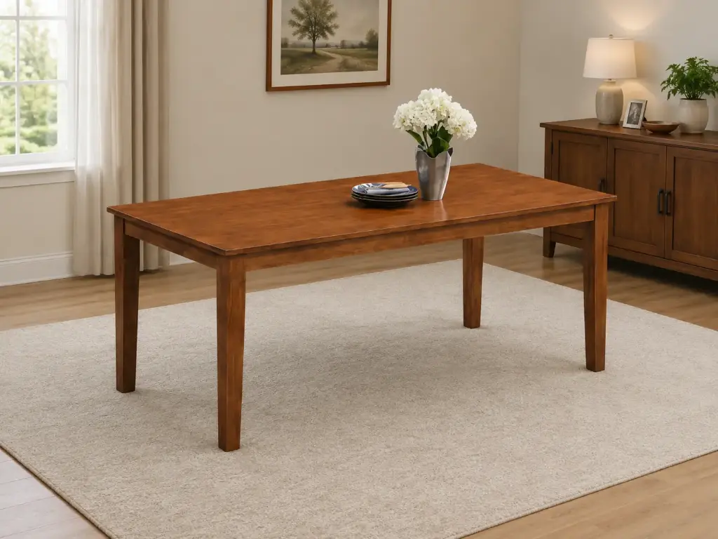 DINING TABLE BELGIUM 8 PLACES RECTANGLE MEDIUM BROWN 1800mm