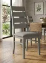 DINING CHAISE DENMARK ANTIQUE GREY FABRICS DARK BROWN