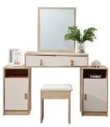 COIFFEUSE ROBSON REF DZ-26 1 TIR + POUFF NEW BURLY WOOD / CREAM MAT