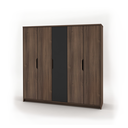 ARMOIRE QUINTON (3PCS) 5PTS WALNUT & BLACK