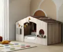 BED ARCADIA KIDS (4PCS) 3'0 BROWN & OAK