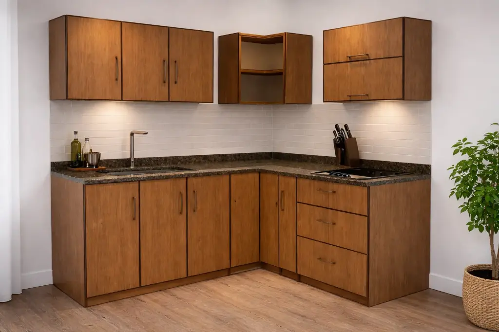 KITCHEN SET FANCY III PLYWOOD BROWN
