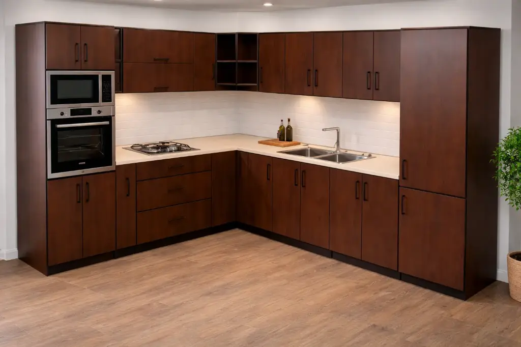 KITCHEN SET FANCY IV PLYWOOD BROWN