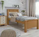 BED ATHENAS (3PC) 3'0 ALMOND CLEAN/OFF WHITE / ALMOND CLEAN