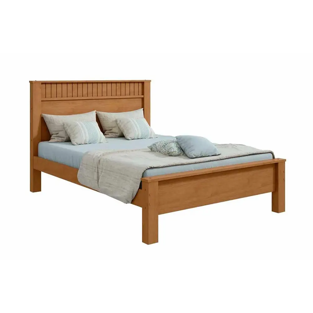 BED ATHENAS (3PC) 4'6 ALMOND CLEAN/OFF WHITE / ALMOND CLEAN 