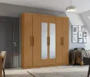 ARMOIRE JAZZ (4PC) 6 PTS + MIRROR ALMOND CLEAN