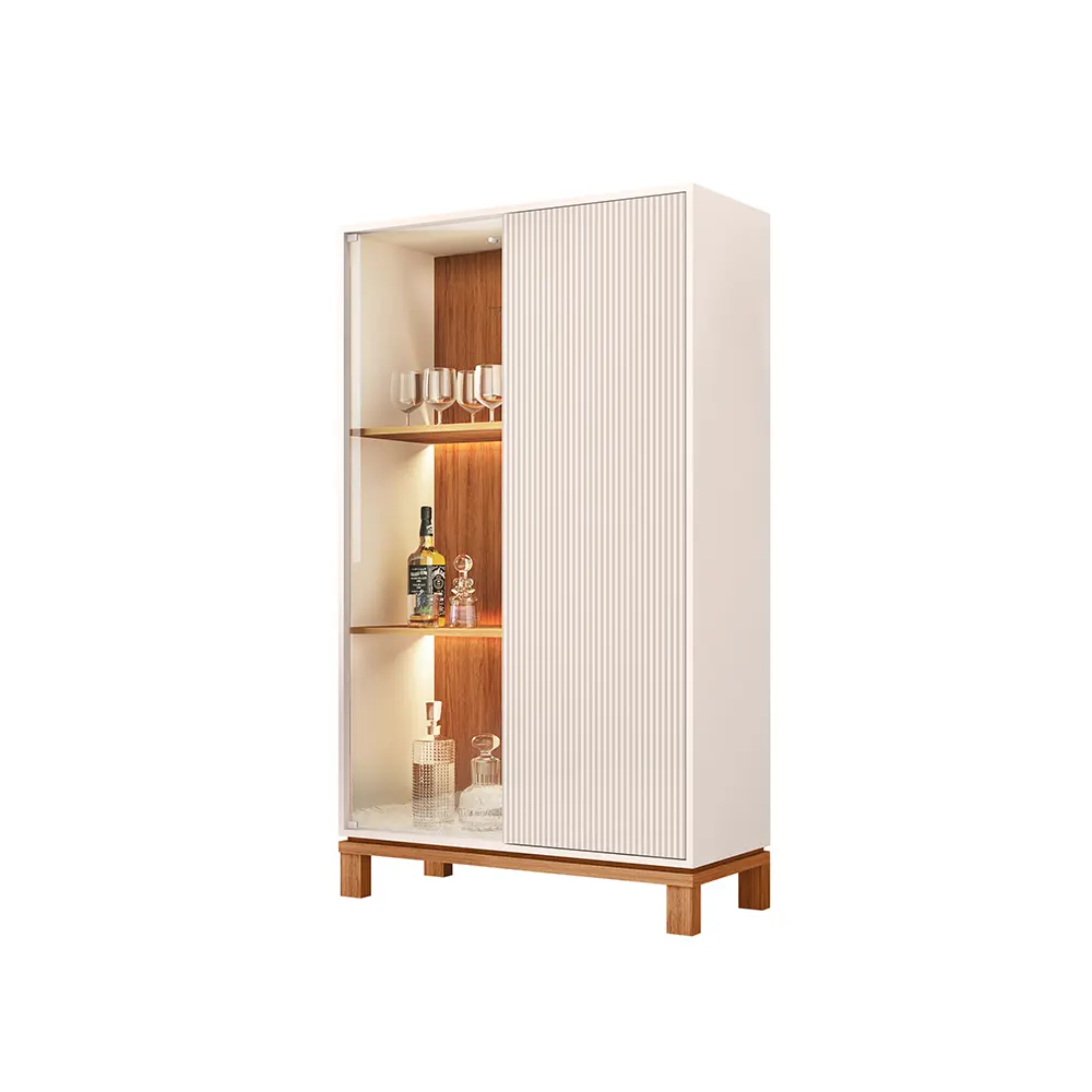 LIVING GLASS CABINET MONDRIAN 2 PTS (2PCS) OFF WHITE MR / FREIJO