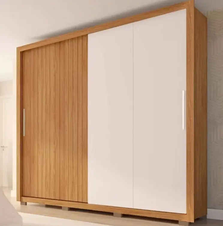 ARMOIRE MOVIMENT LUX 2.4 (5PCS) 2PTS SLIDING FREIJO / OFF WHITE 