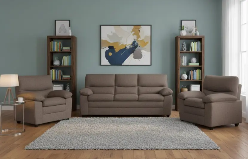SOFA STATIONARY REF 9612B SET 321 BROWN (XT-4)