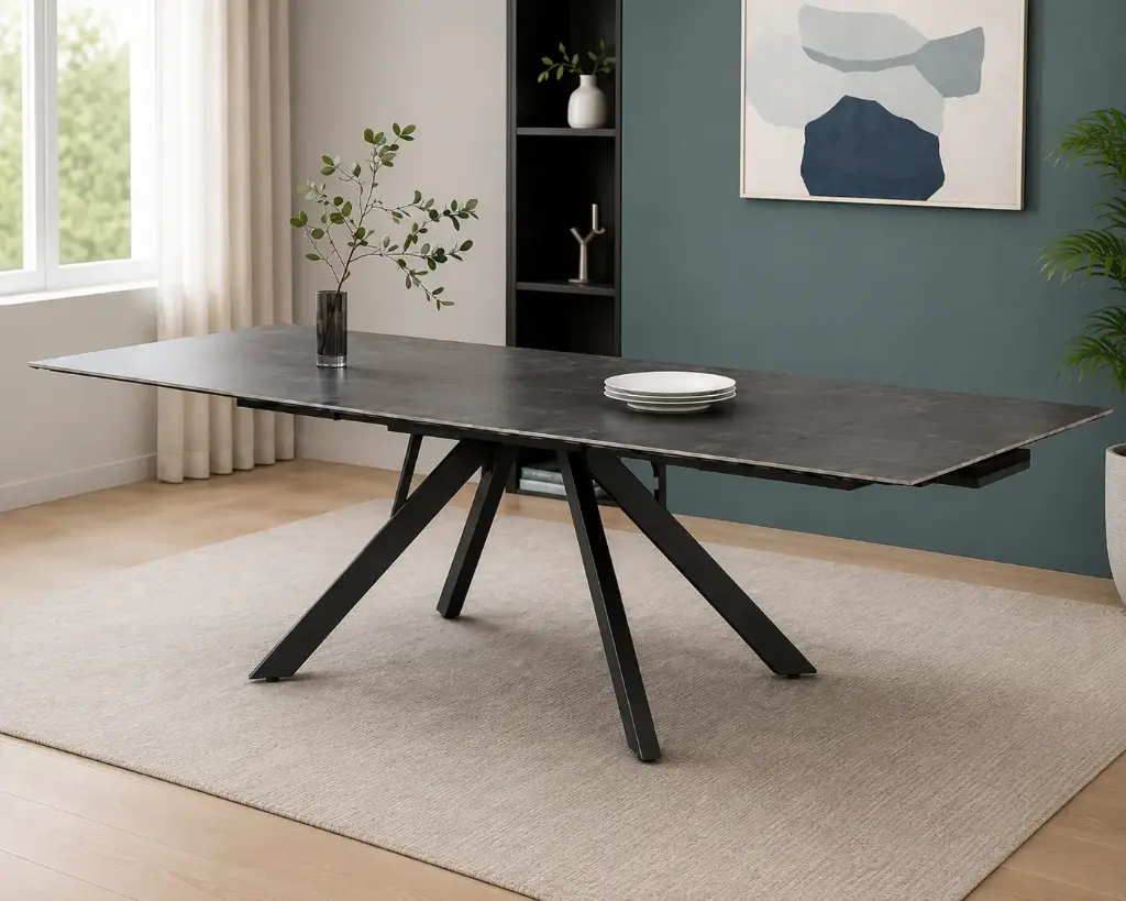 DINING TABLE CHESLEY (2PCS) REF DT-8009 EXTENSIBLE RECTANGLE
