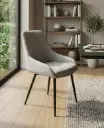 CHAISE DINING JULLY (2 IN 1) REF DC-6008 METAL FABRIC BEIGE