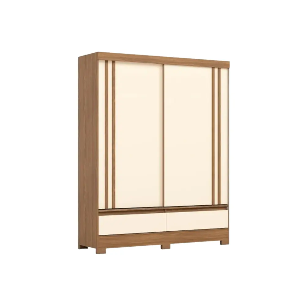ARMOIRE SERRA REF B373-202 SLIDING 2 PTS NATURE/OFF WHITE 