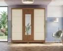 ARMOIRE LUZIA REF B376-127 (2PCS) 3PTS SLIDING NATURE/OFF WHITE