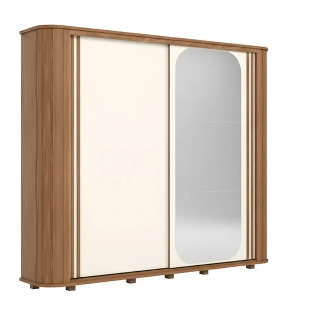 ARMOIRE MOZZATE REF D340-202 SLIDING 2PTS OFF NAT / OFF WHITE / BLACK