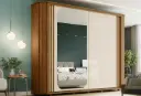 ARMOIRE MOZZATE REF D340-202 SLIDING 2PTS OFF NAT / OFF WHITE / BLACK